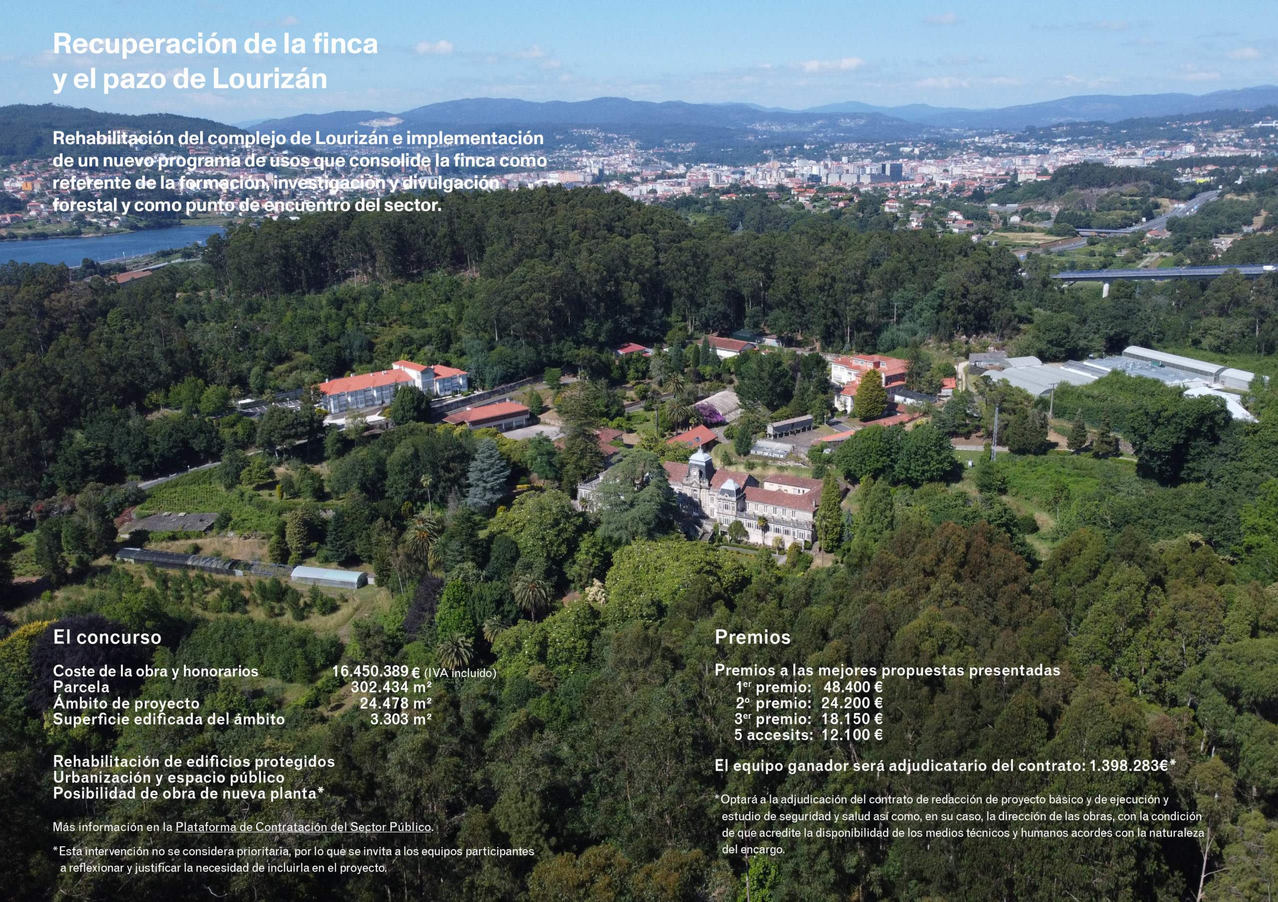 Concurso de arquitectura para a recuperación da finca e pazo de Lourizán en Pontevedra